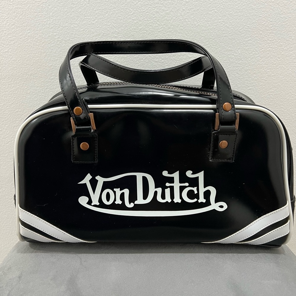 Vintage Y2K Von Dutch Originals Black & White Bowler
Handbag